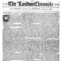 The front cover (cropped) of The London Chronicle, 5 January 1788