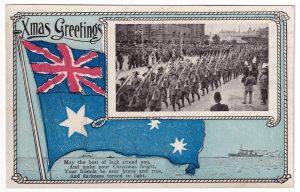 Xmas Greetings (postcard, World War One era)