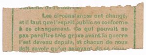 French ration coupons (issued to an Australian soldier, November 1918)