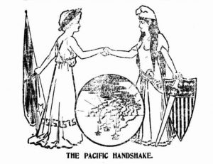 The Pacific Handshake (visit of the Great White Fleet to Australia in 1908)