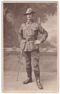 Postcard, with a photo of an Australian soldier, from the First World War (1914-1918)