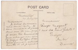 Postcard, 10 July 1911