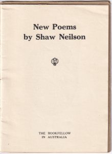 The title page of New Poems (1927), by John Shaw Neilson