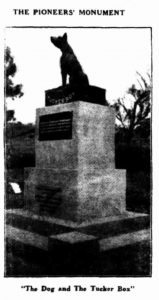The pioneers’ monument: “The Dog and the Tucker Box” (Gundagai Independent, 7 April 1938)