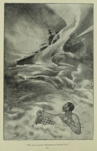 “The sky seemed to fall down and deafen him.” (The Lone Hand, May 1907)