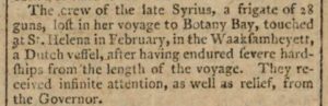 An extract from The London Chronicle, 31 March 1792, p. 312