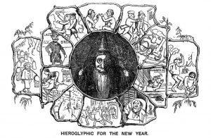 Hieroglyphic for the New Year (Melbourne Punch, 31 December 1857)