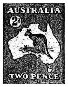 Kangaroo and Map stamp