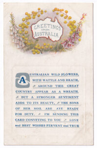 A patriotic postcard, sent with birthday greetings (during World War One)
