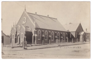 Postcard, with a photo of the Wesleyan Church in Junee (NSW)