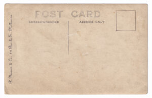 Postcard, made by R. Yeoman & Co., 116 Bourke Street, Melbourne