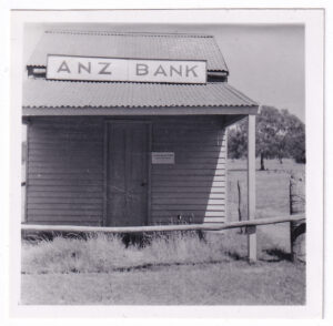 Photograph of the ANZ Bank building in Cudgewa, Victoria (mid 20th Century)