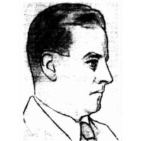 A black and white sketch of Frederic Manning (1882-1935), drawn by Sir William Rothenstein